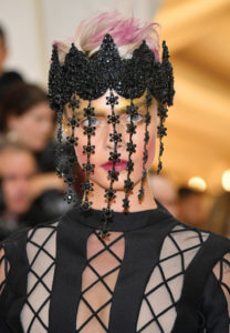Cara Delevigne Short Pink Hair at Met Ball