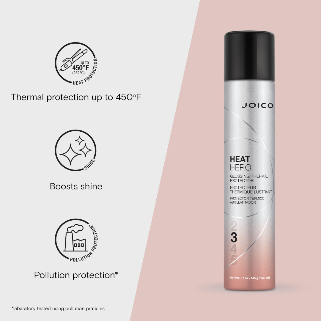 heat hero can with benefits, thermal protection, boosts shine, pollution protection