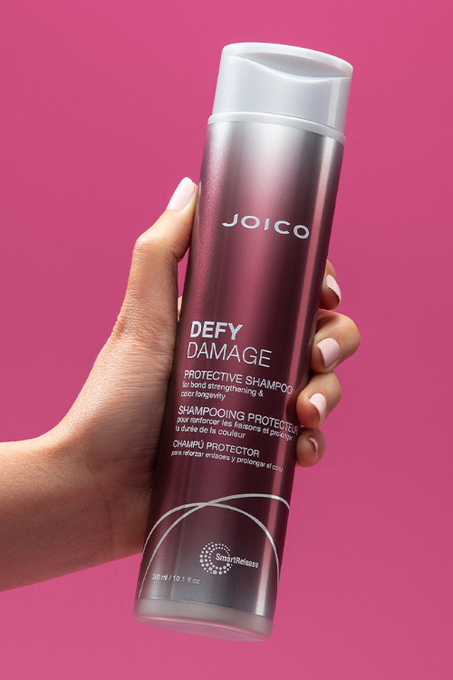 defy damage shampoo in hand hair product