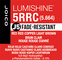 lumishine permanent creme color swatch red red copper light brown 5RRC