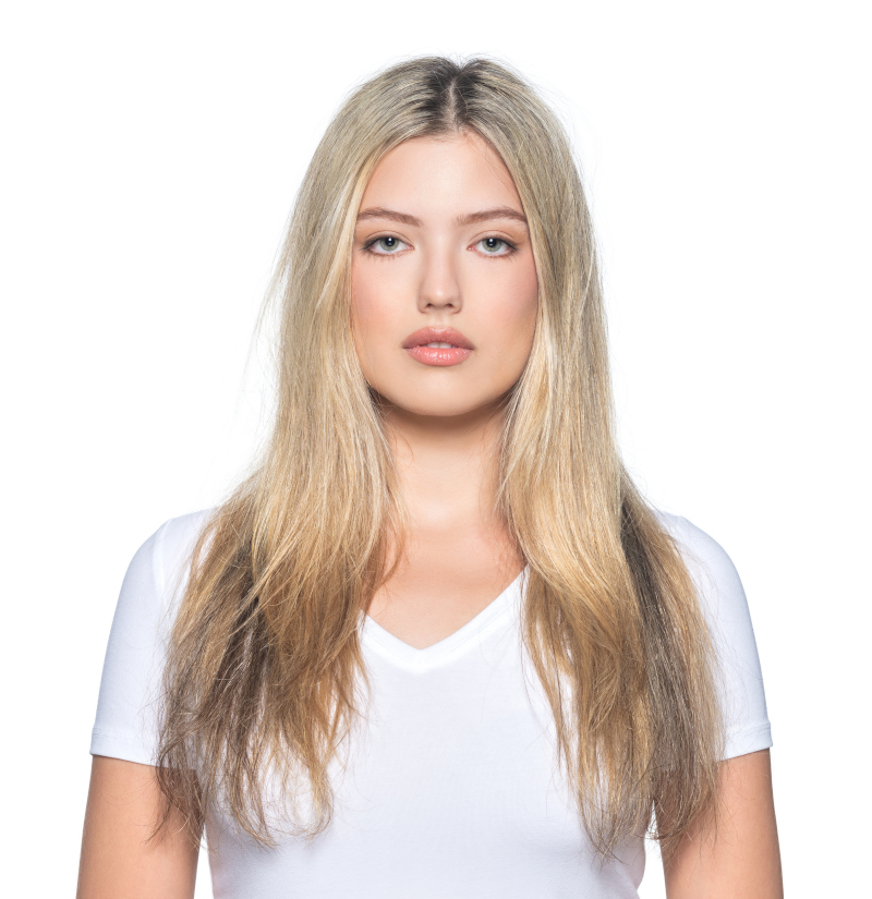 blonde life demi gloss 10t model before treatment