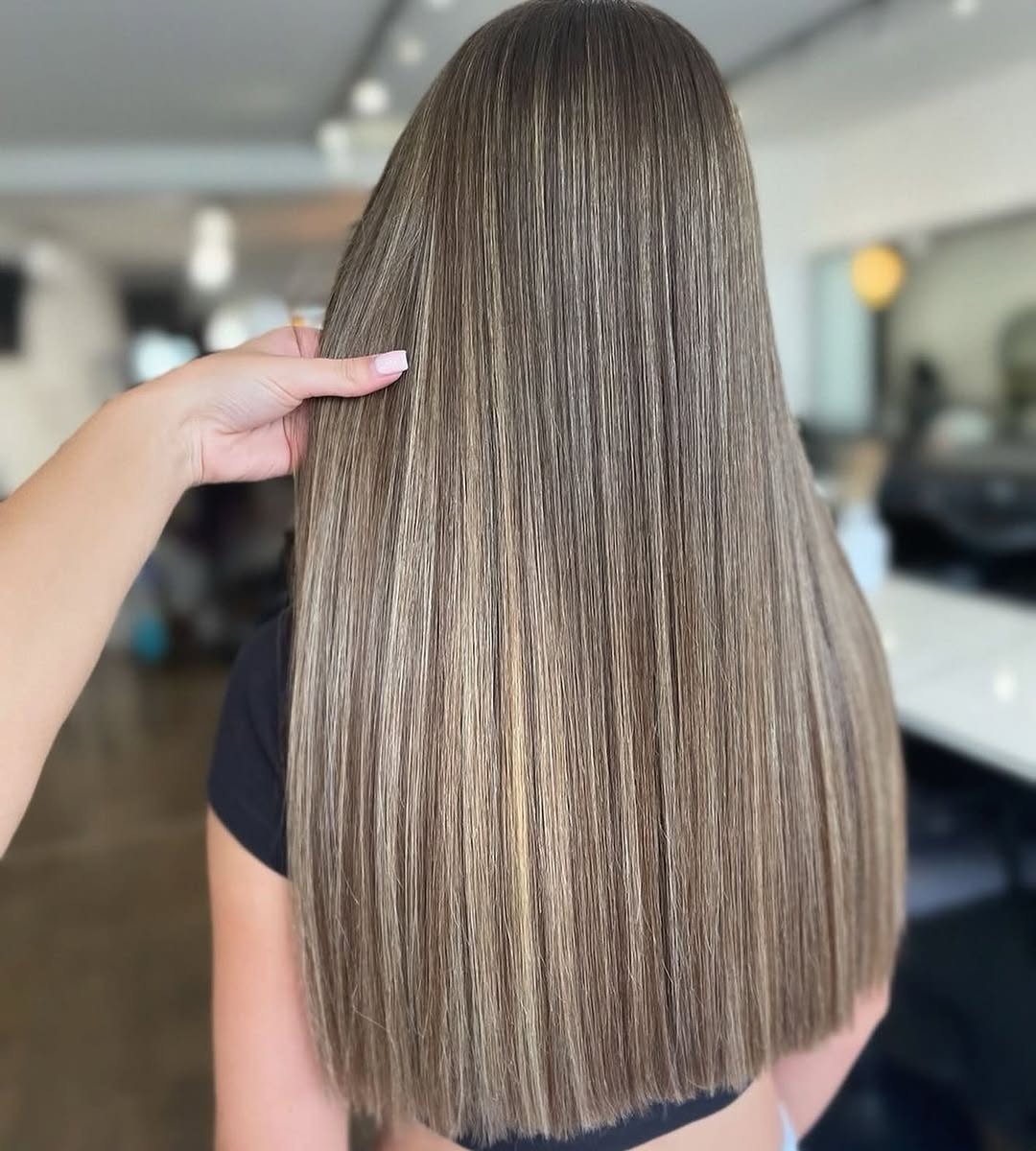 blonde hair model after treatment