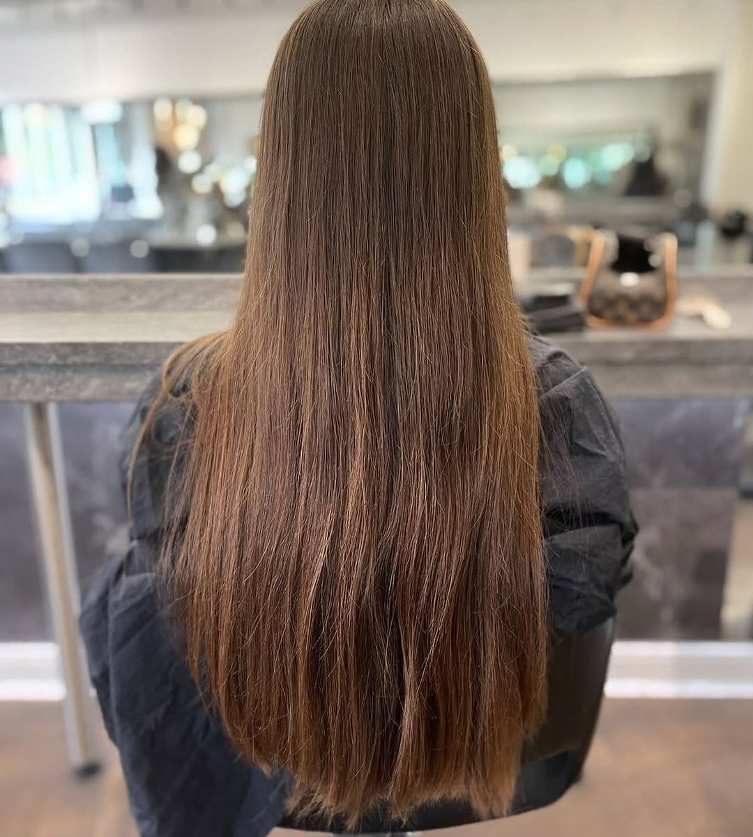 blonde hair model before treatment