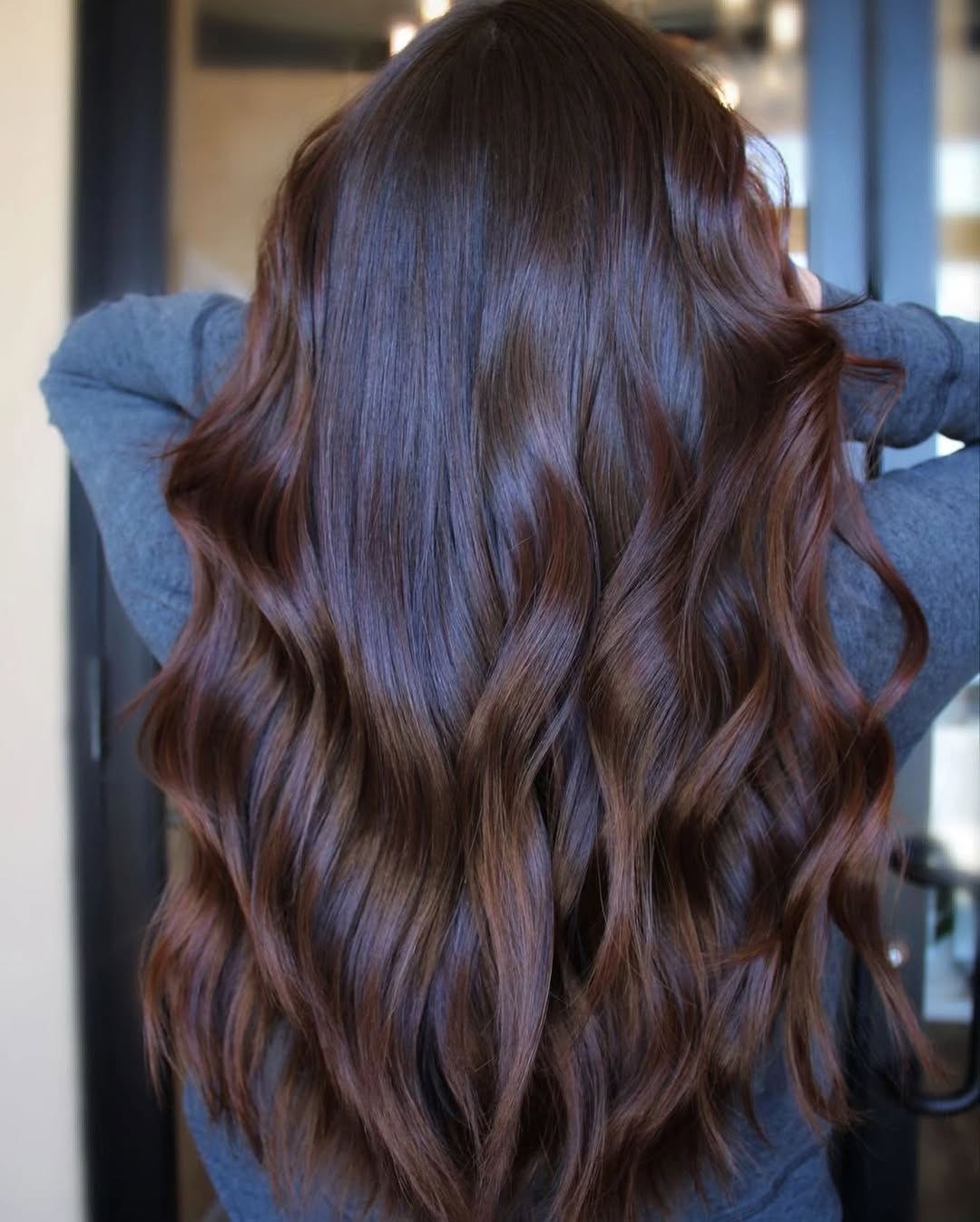 brunette hair model after treatment