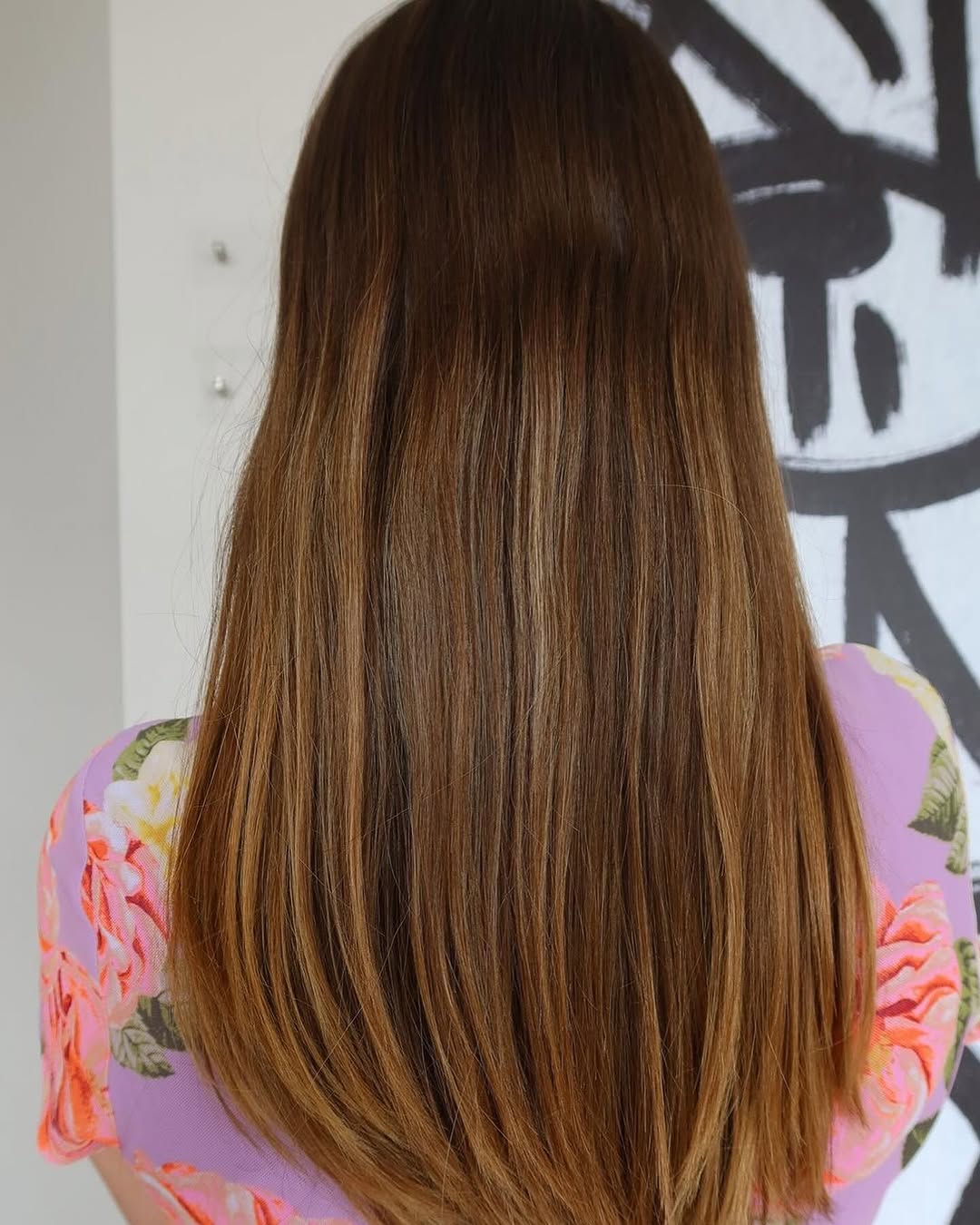 hair model before treatment