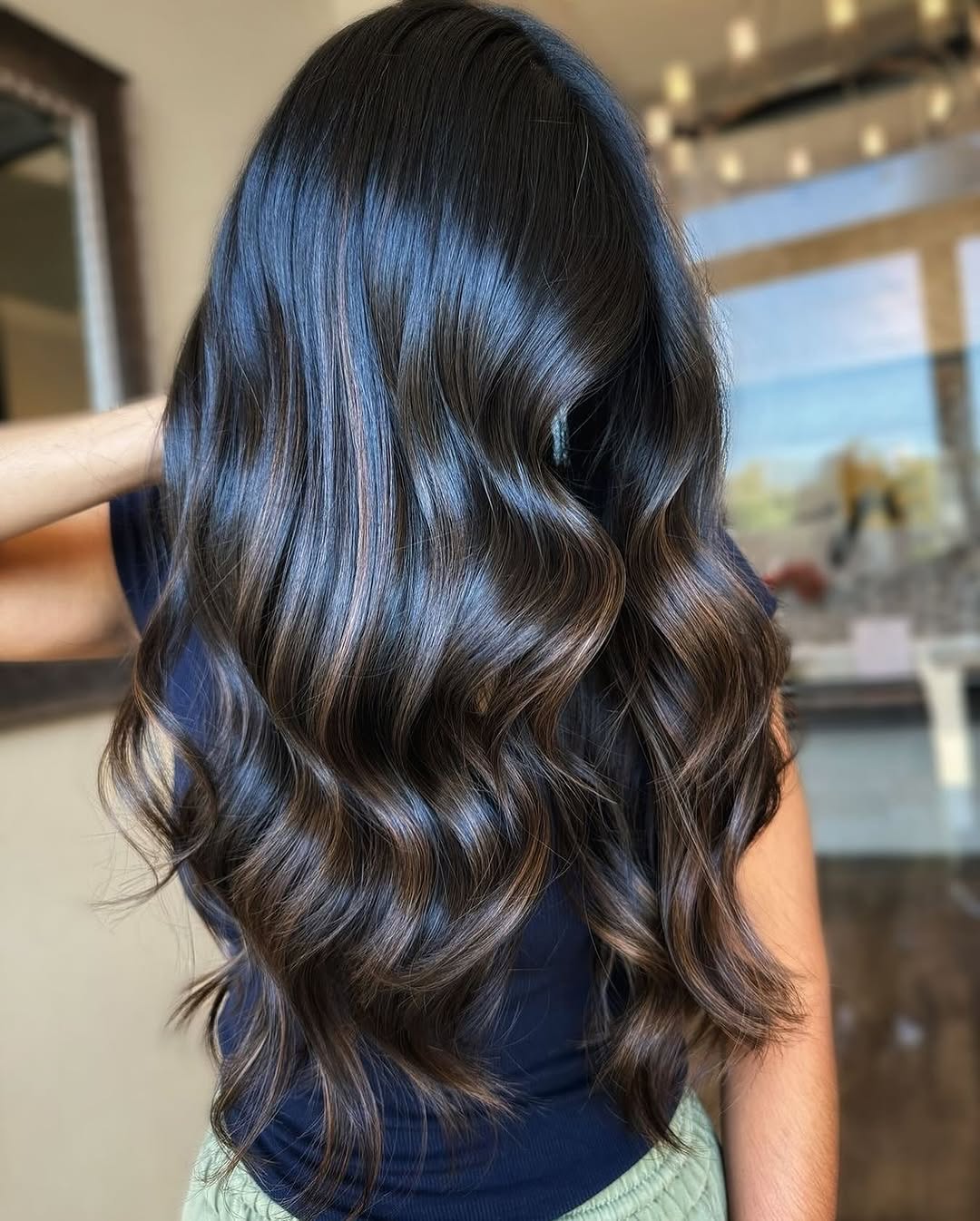 hair model after treatment