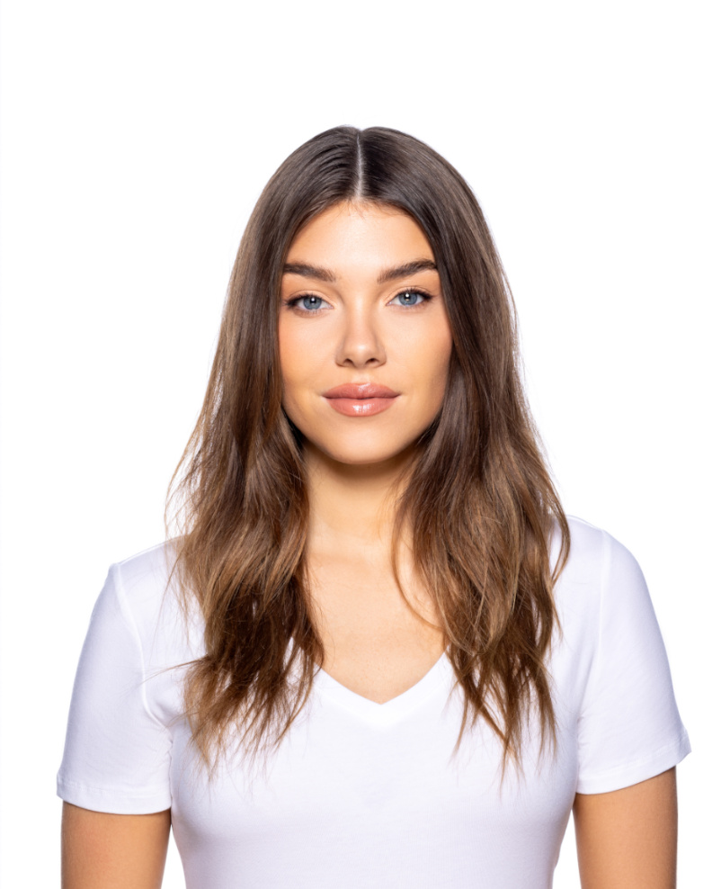 Lumishine Mocha and Natural Beige model before treatment