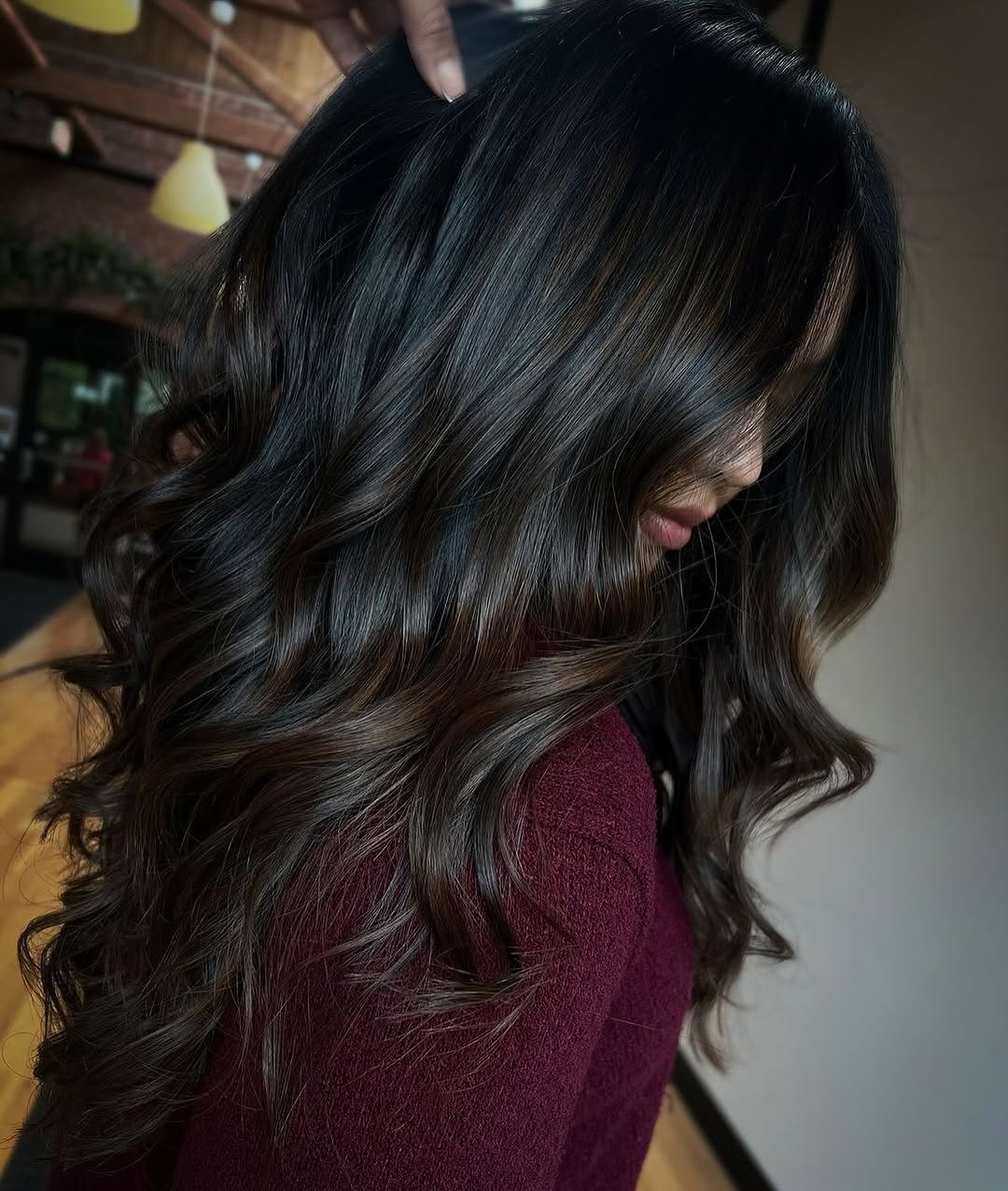 hair model after treatment