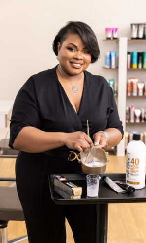 Foundations of Coloring Coliy hair keya stylist with mixing bowl