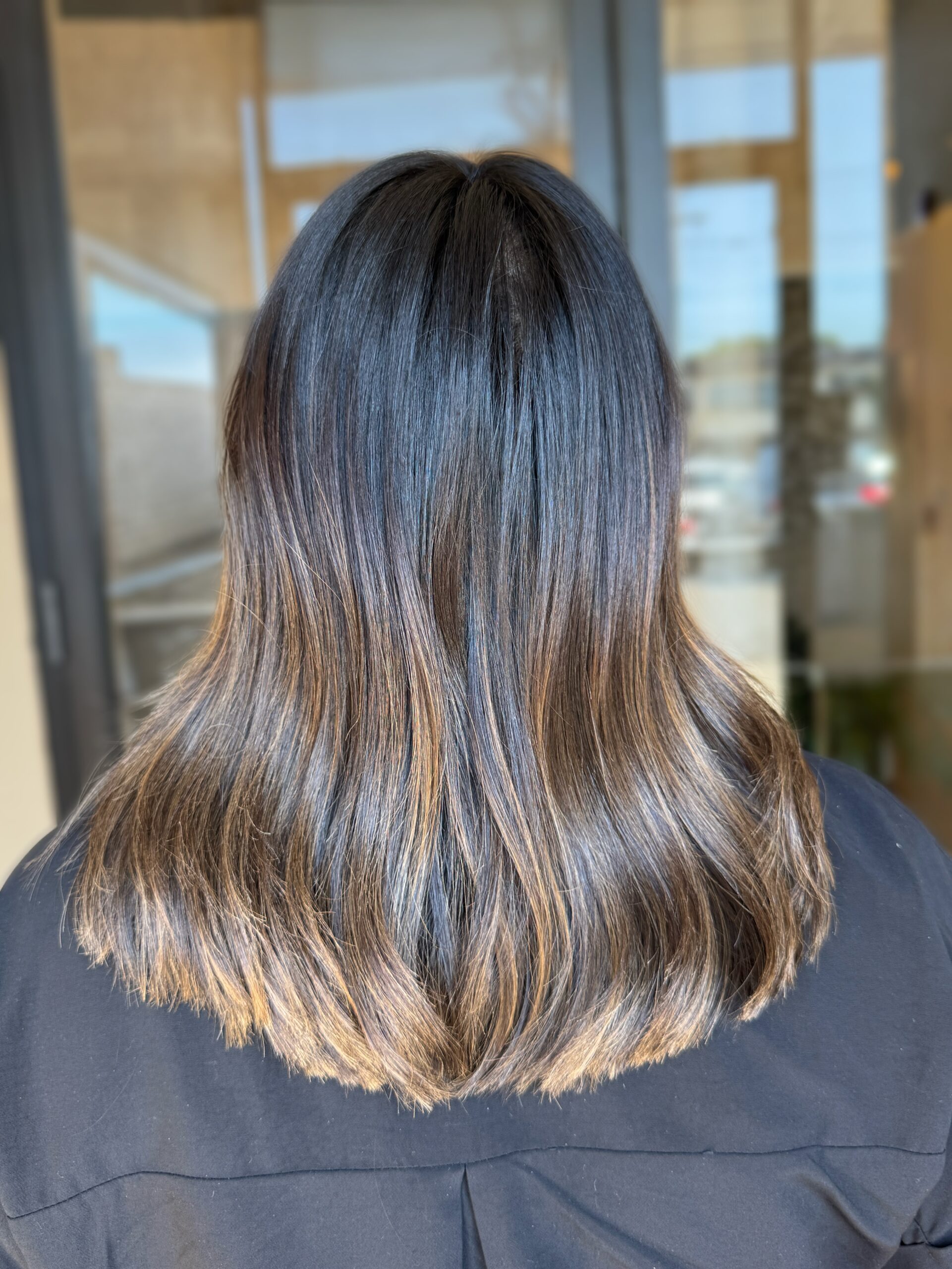 hair model after treatment