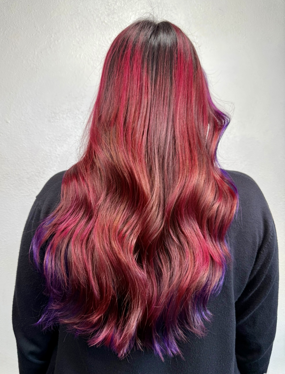 hair model after treatment