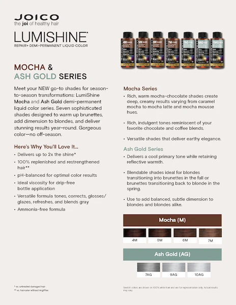Lumishine mocha and ash gold demi-liquid fact sheet thumbnail